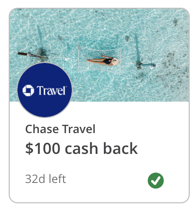 a screenshot of a travel card
